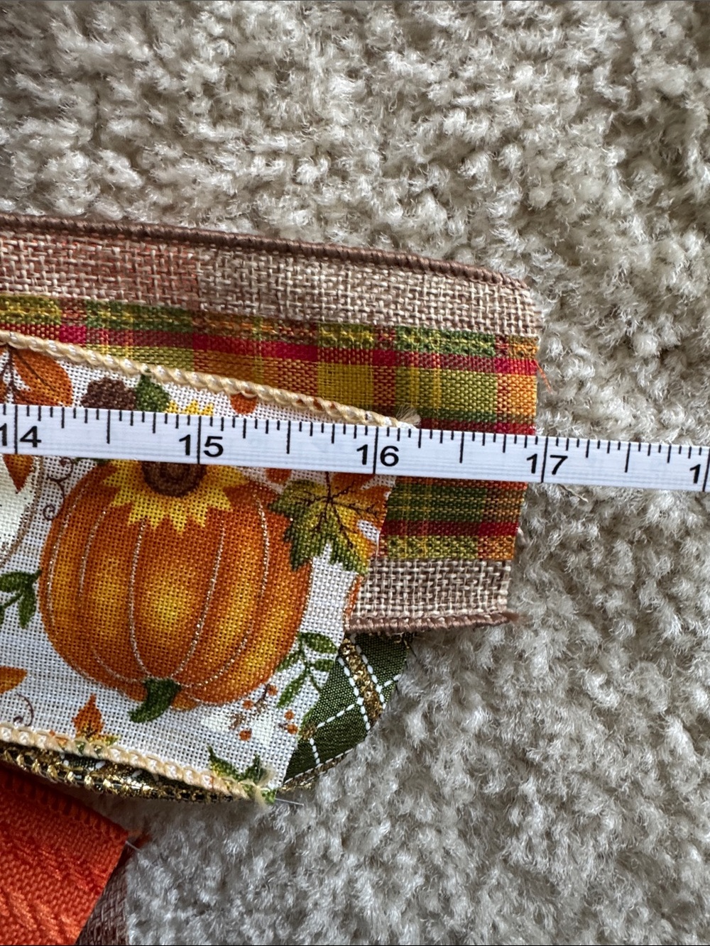 Autumn Harvest Decorative Bow for Wreaths or Flower Arrangements - Picture 5 of 5